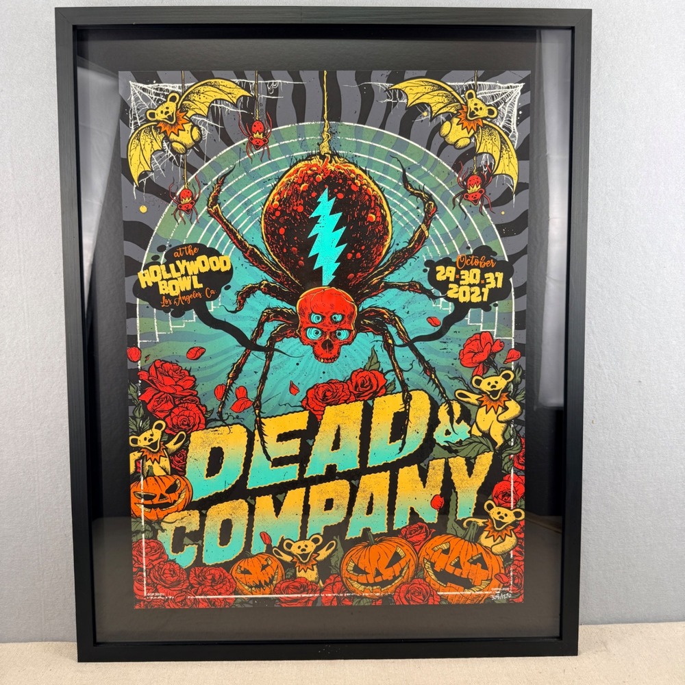 Dead & Company Hollywood Bowl Poster Owen Dippel Signed Numbered 308/1370 Framed